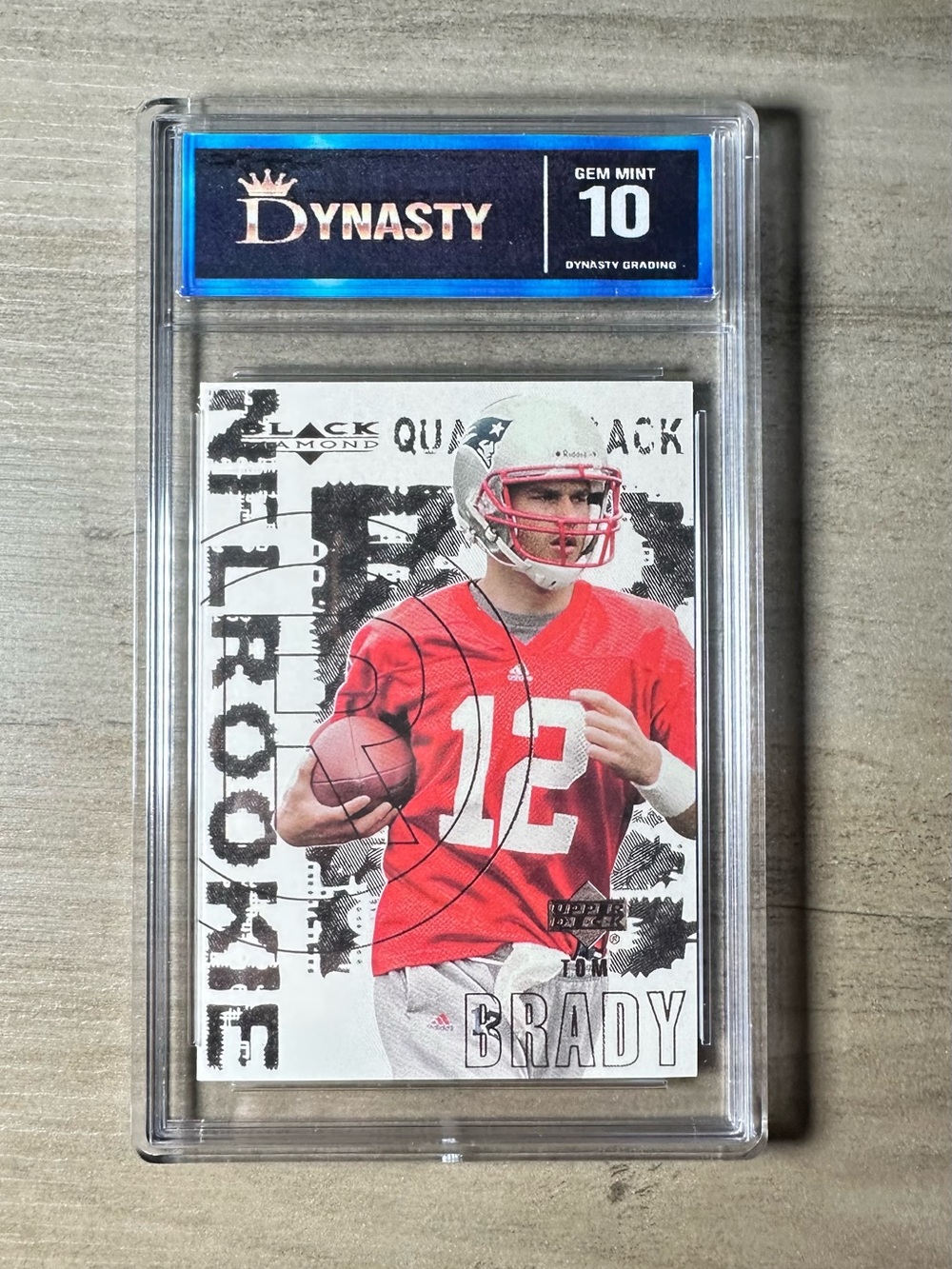 Tom Brady Rookie 2000 Upper Deck #126 Black Diamond Gem Mint 10 Novelty Card.